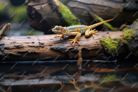  Brithomorph! A Miniature Dragon Crawling Through Fallen Leaves